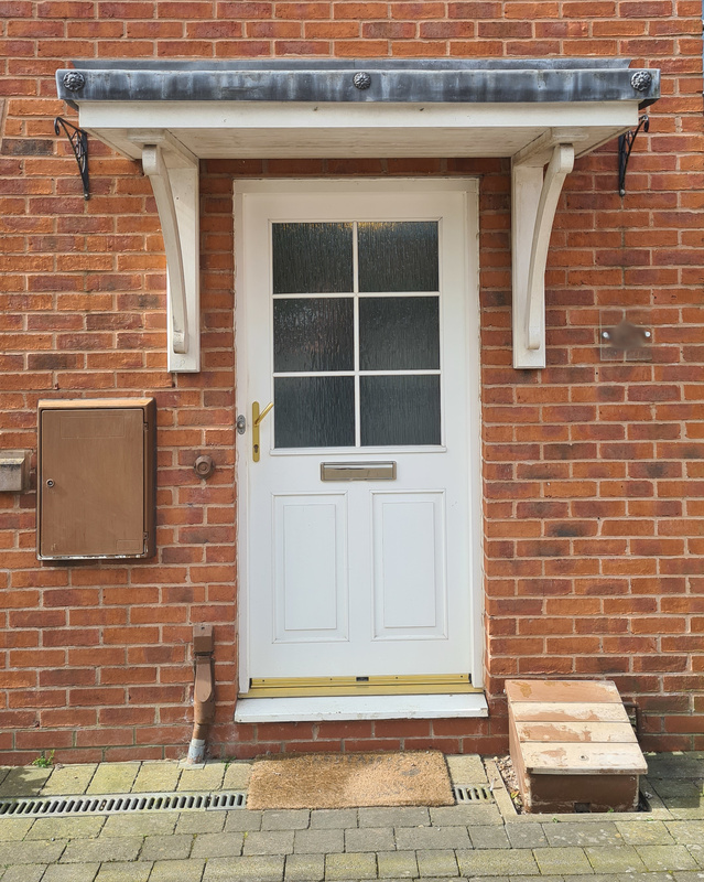 External door before and after respray